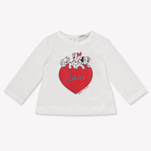 MonnaLisa Baby Girls T-Shirt In OffWhite