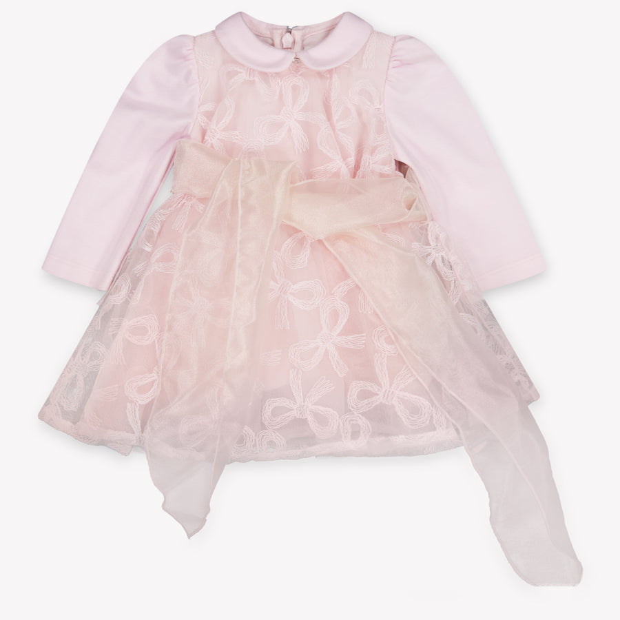 MonnaLisa Baby Girls Dress in Light Pink