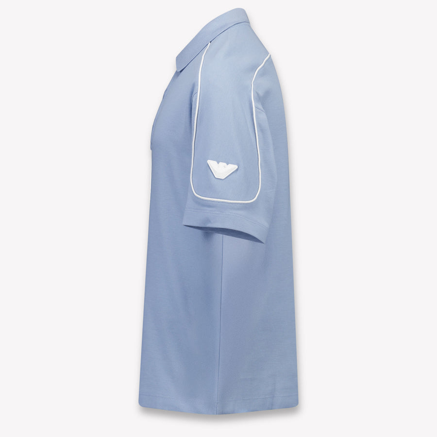 Armani Kids Boys Polo In Light Blue