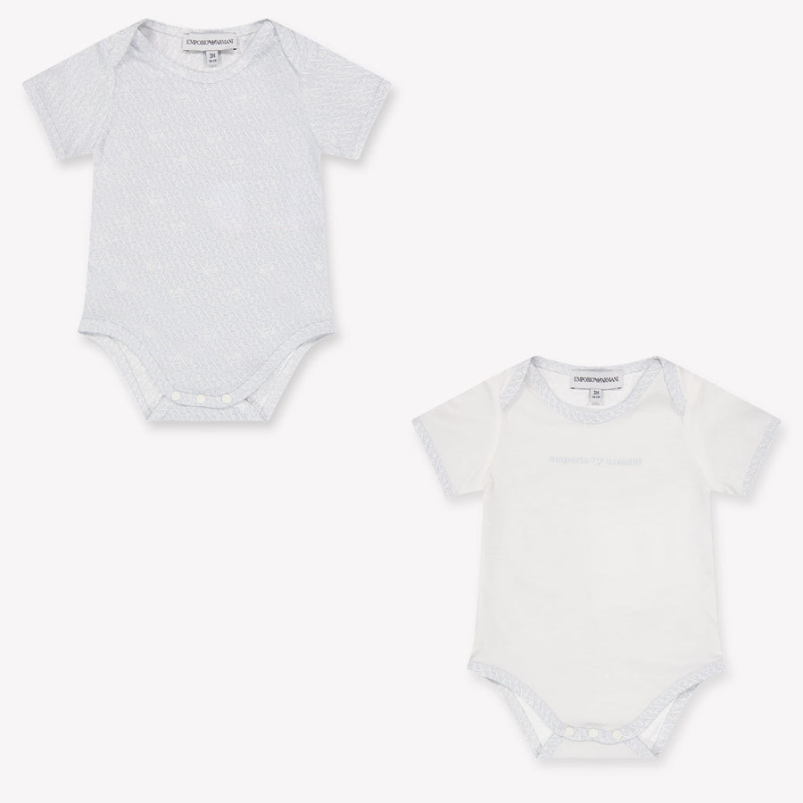 Armani Baby Boys Bodysuit in Light Blue
