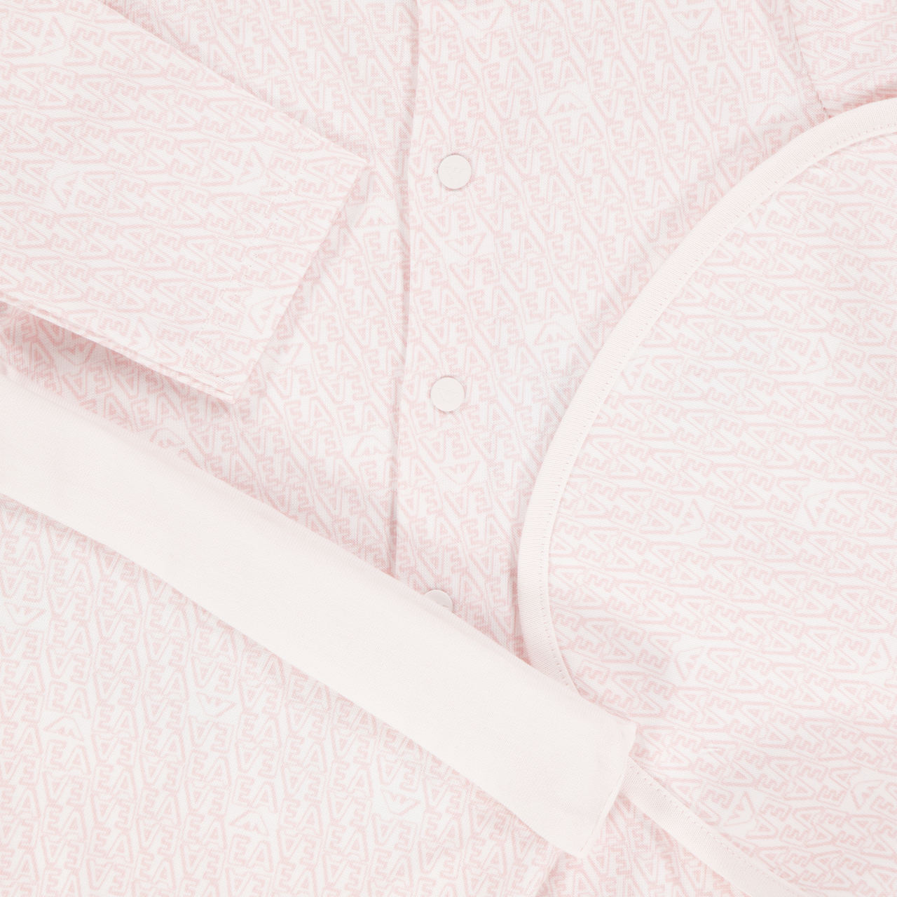 Armani Baby Unisex Playsuit In Light Pink