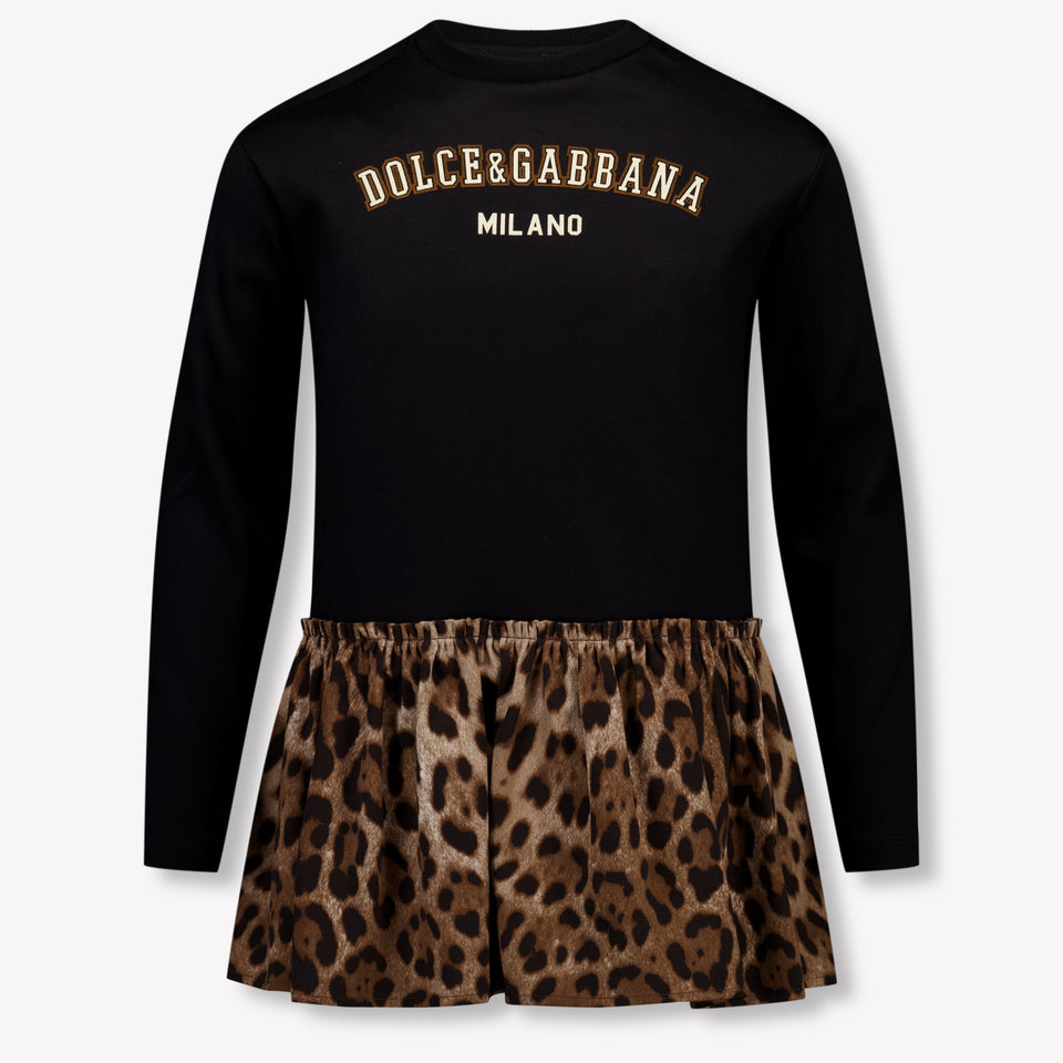 Dolce & Gabbana Kinder Meisjes Jurk In Zwart