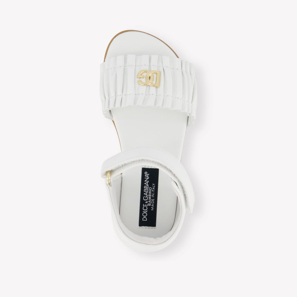 Dolce & Gabbana Girls Sandals In White