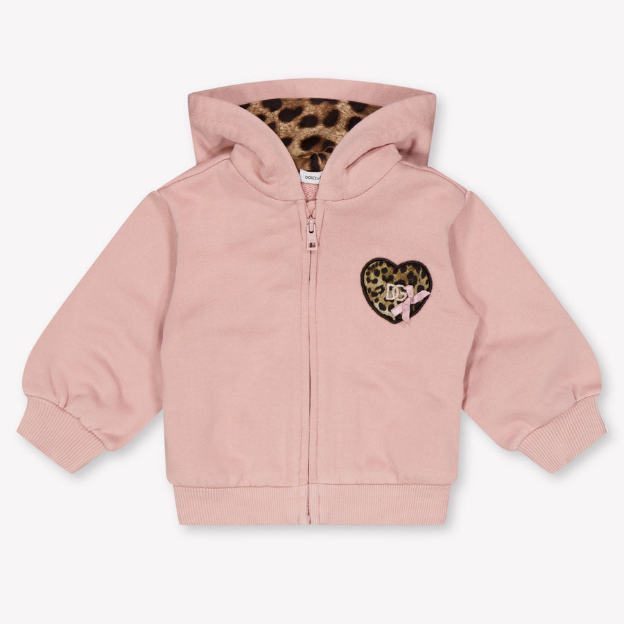 Dolce & Gabbana Baby Girls Cardigan in Light Pink
