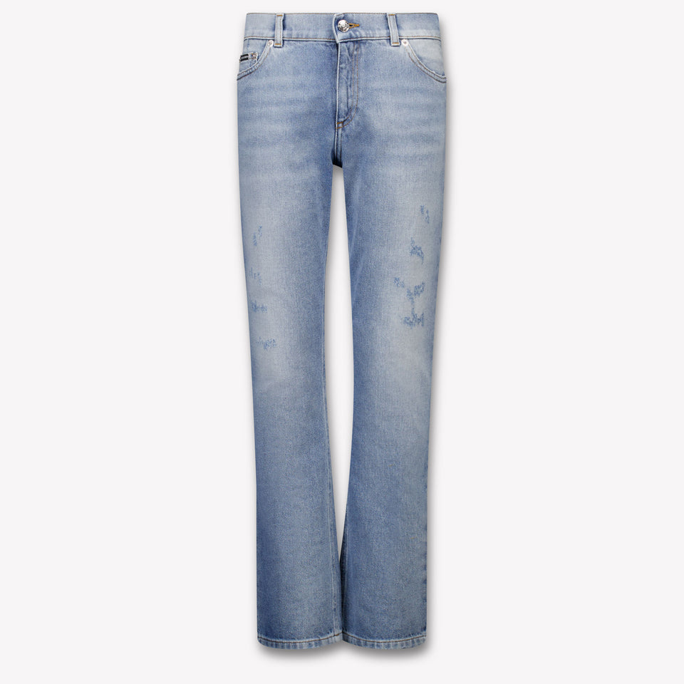 Dolce & Gabbana Kids Boys Jeans In Light Blue