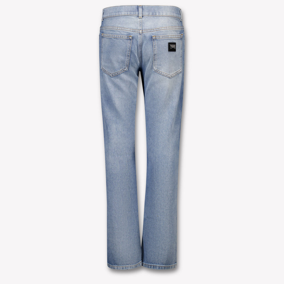 Dolce & Gabbana Kids Boys Jeans In Light Blue