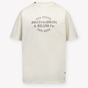 Dolce & Gabbana Kids Boys T-Shirt In OffWhite