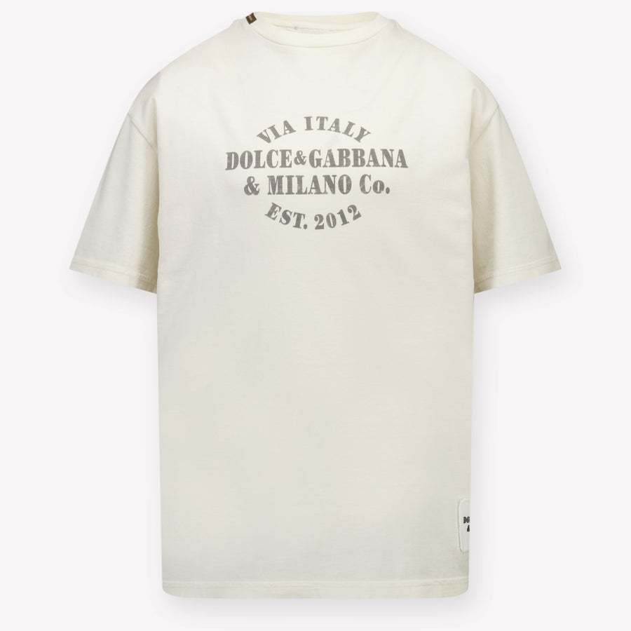 Dolce & Gabbana Kids Boys T-Shirt In OffWhite