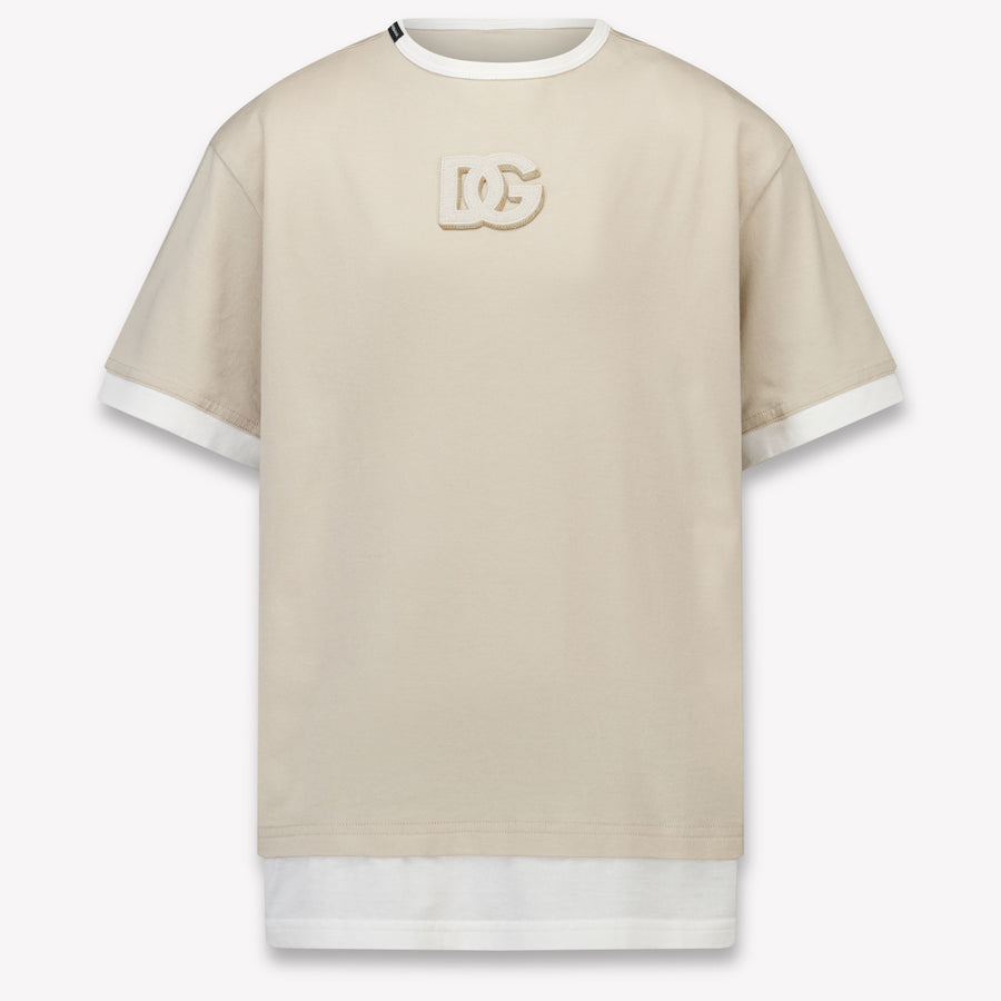 Dolce & Gabbana Kinder Jongens T-Shirt In Beige