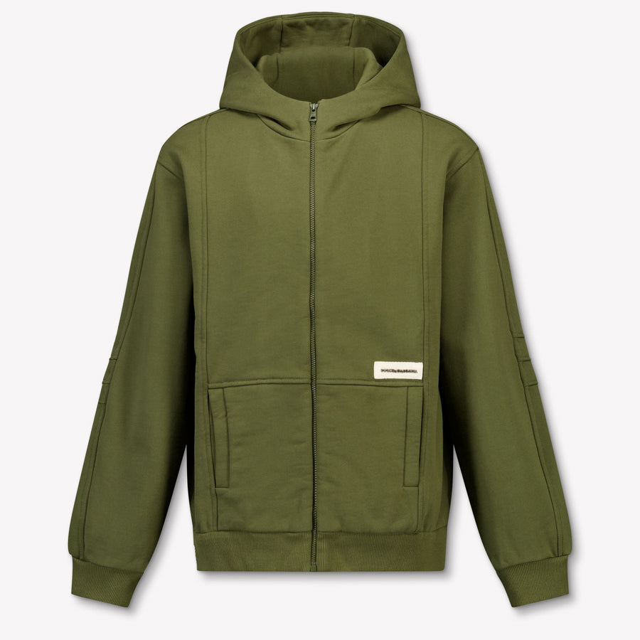 Dolce & Gabbana Kids Boys Cardigan In Army