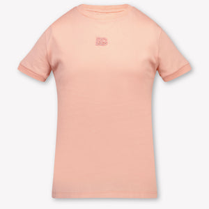 Dolce & Gabbana Kids Girls T-Shirt In Light Pink