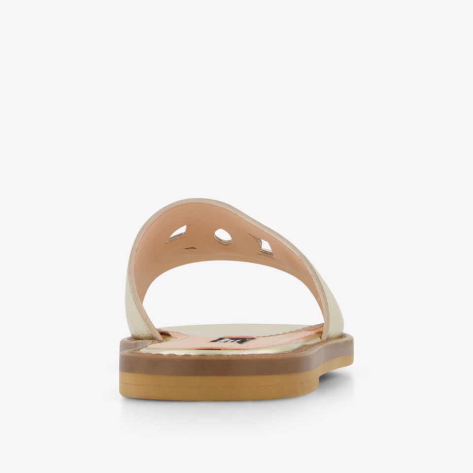 Dolce & Gabbana Meisjes Slippers In Goud