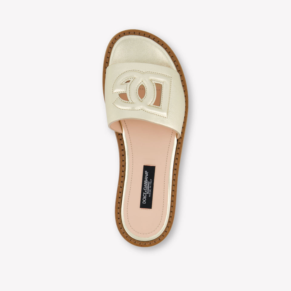 Dolce & Gabbana Meisjes Slippers In Goud