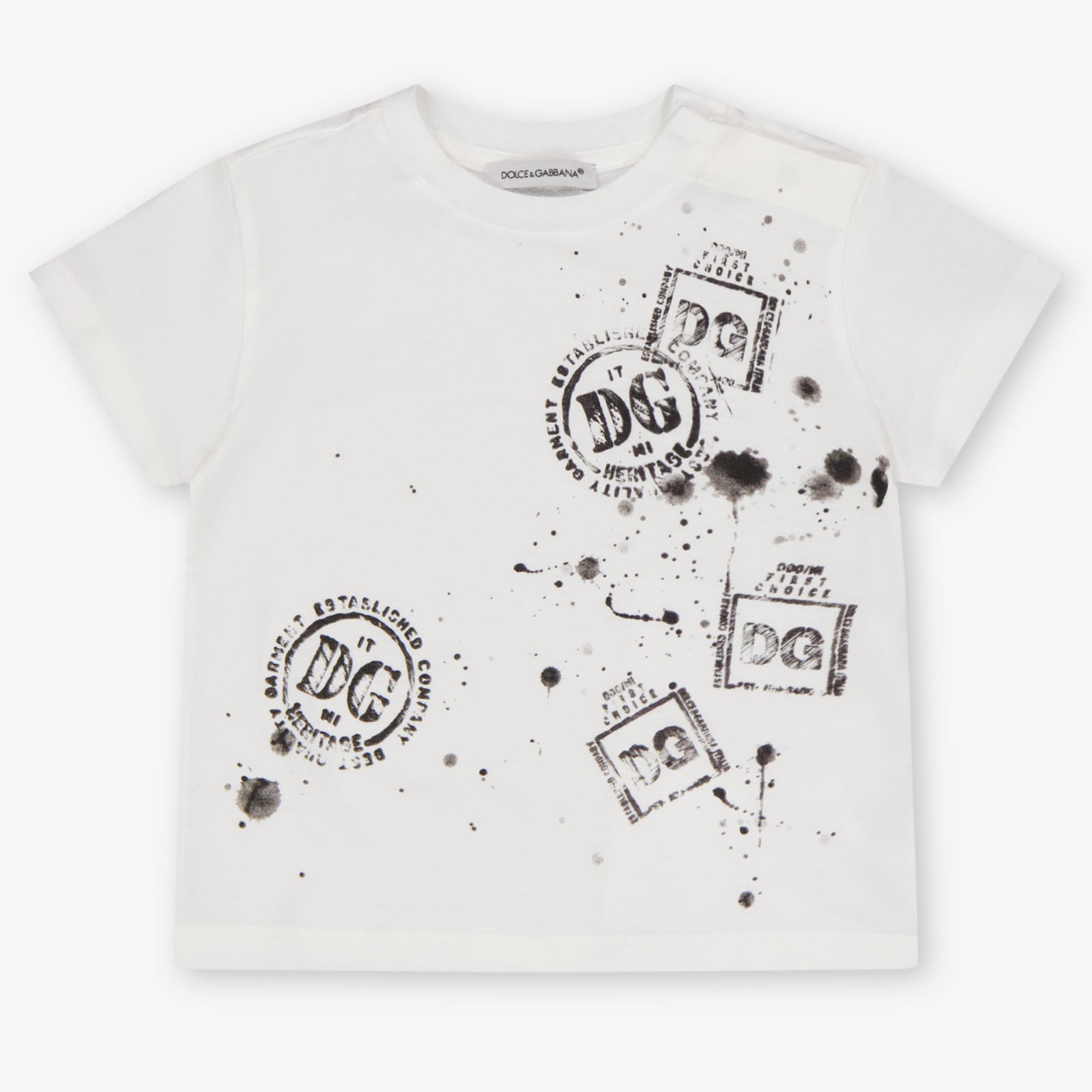 Dolce & Gabbana Baby Jongens T-Shirt In Wit
