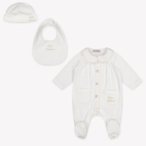 Dolce & Gabbana Baby Girls Playsuit In OffWhite