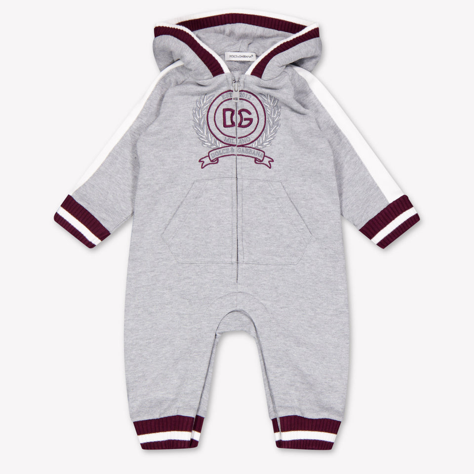 Dolce & Gabbana Baby Boys Playsuit In Gray