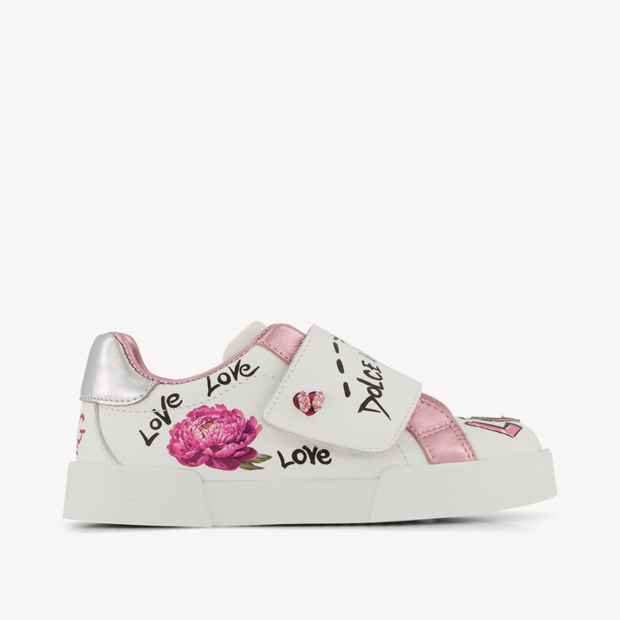 Dolce & Gabbana Girls Sneakers In White
