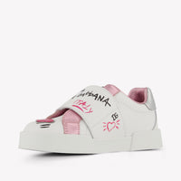 Dolce & Gabbana Girls Sneakers In White