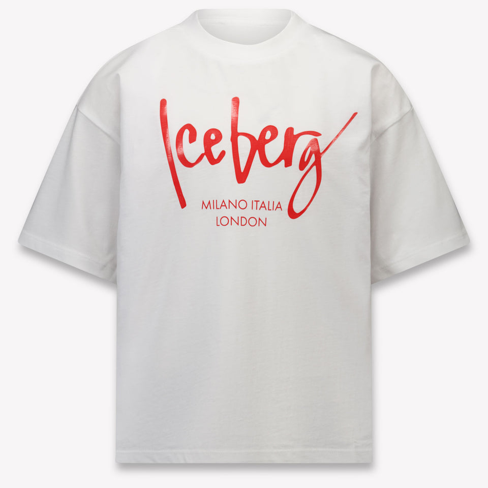 Iceberg Kinder Jongens T-Shirt In Wit