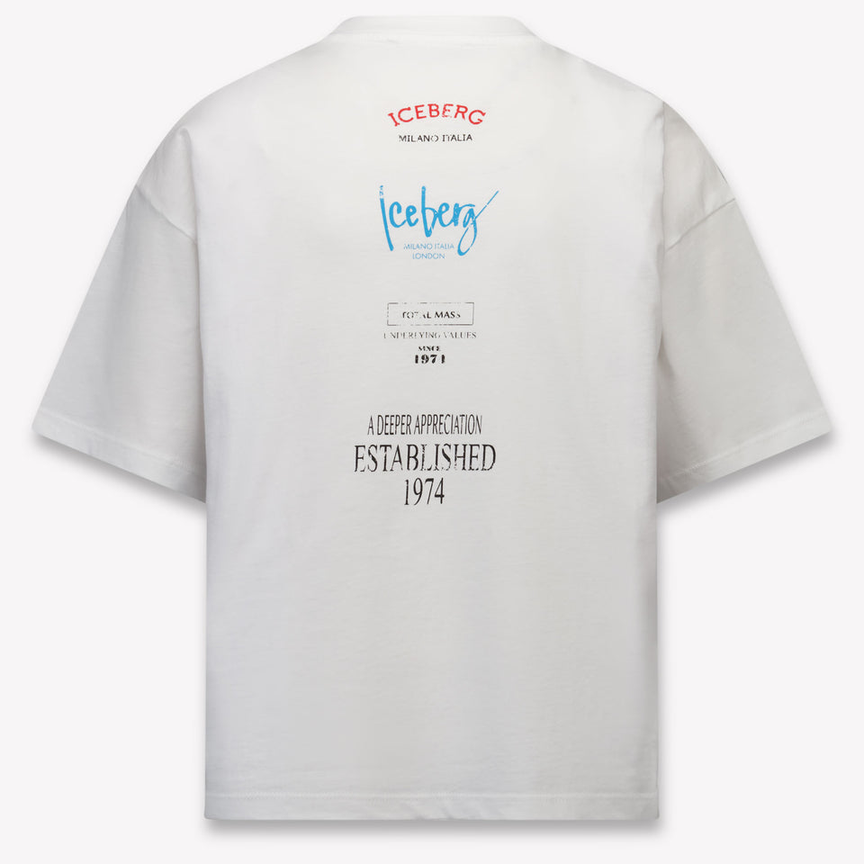 Iceberg Kinder Jongens T-Shirt In Wit
