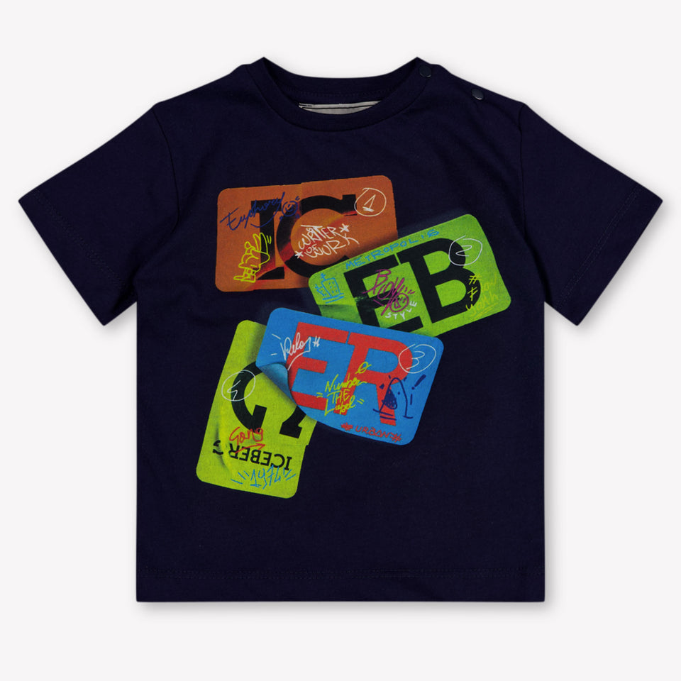 Iceberg Baby Jongens T-Shirt In Navy