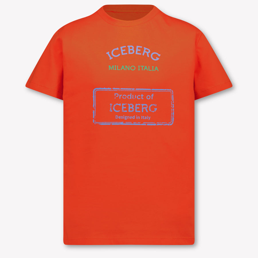 Iceberg Kinder Jongens T-Shirt In Oranje