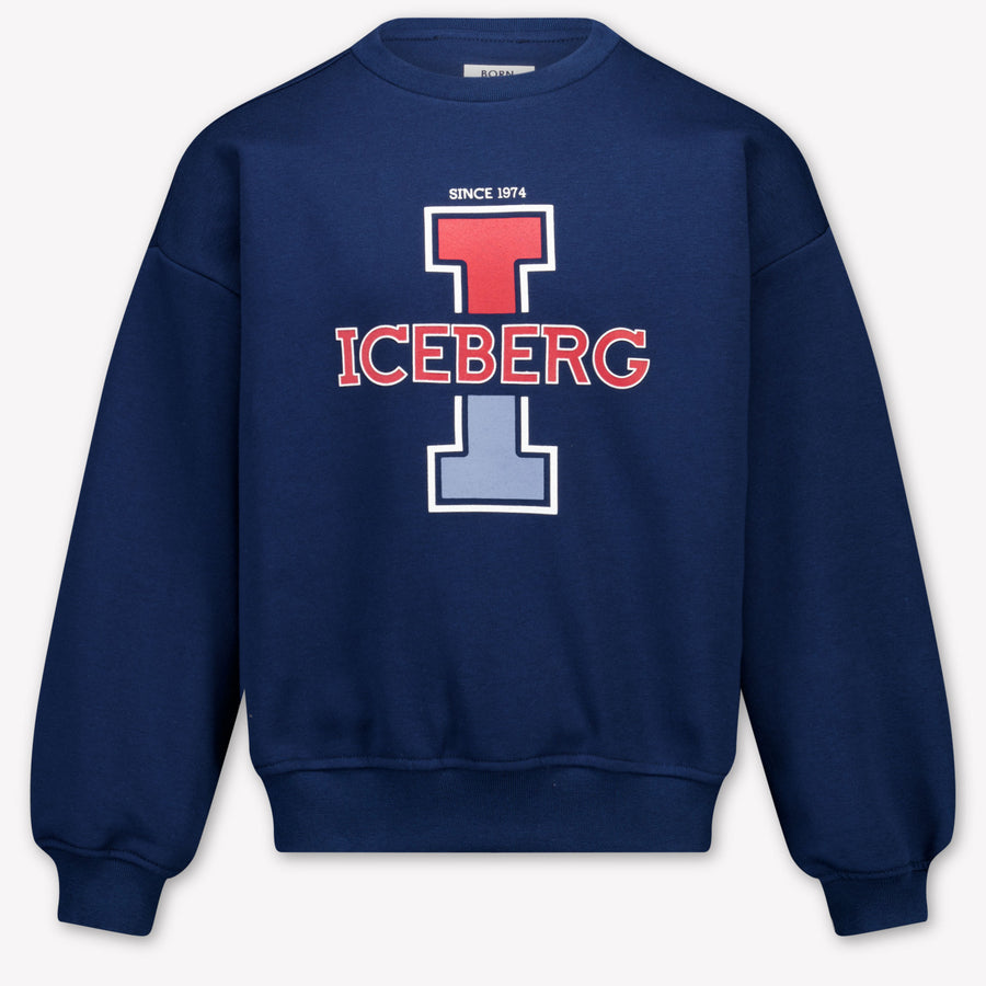 Iceberg Kids Boys Sweater In Navy