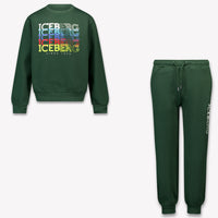 Iceberg Kinder Jongens Joggingpak In Donker Groen