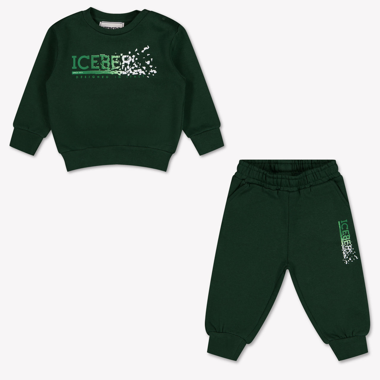 Iceberg Baby Boys Jogging suit In Dark Green