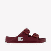 Dolce & Gabbana Kinder Unisex Slippers In Rood