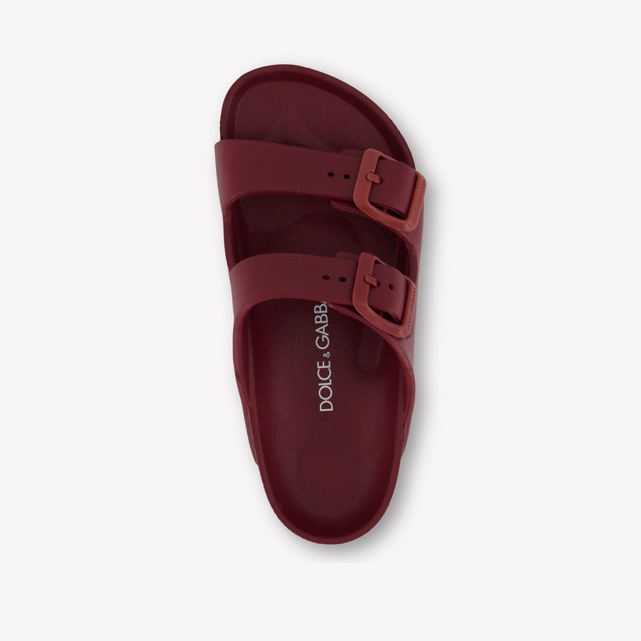 Dolce & Gabbana Kinder Unisex Slippers In Rood
