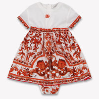 Dolce & Gabbana Baby Meisjes Jurk In Oranje