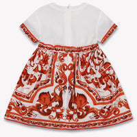 Dolce & Gabbana Baby Meisjes Jurk In Oranje