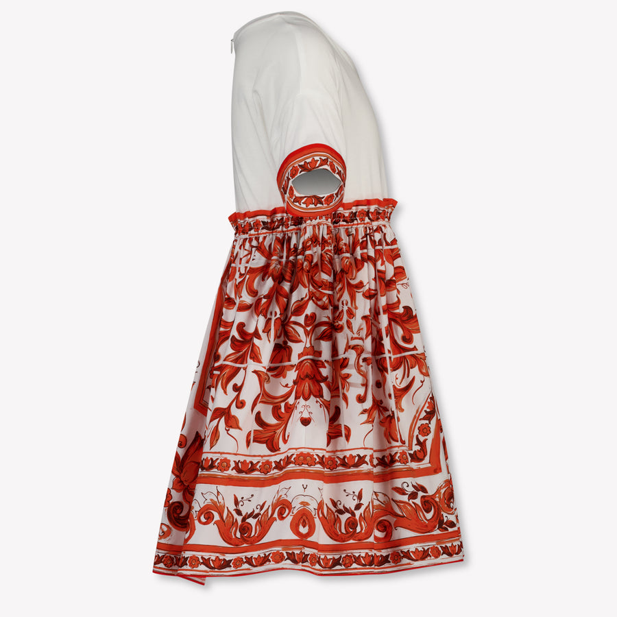 Dolce & Gabbana Kinder Meisjes Jurk In Oranje