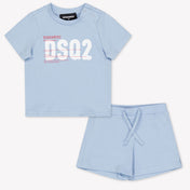 Dsquared2 Baby Jongens Setje In Licht Blauw