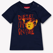 Diesel Baby Jongens T-Shirt In Navy