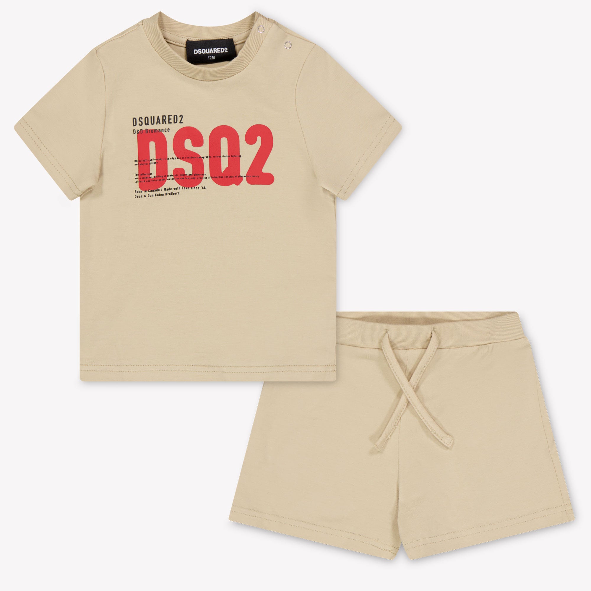 Dsquared2 Baby Jongens Setje In Licht Beige
