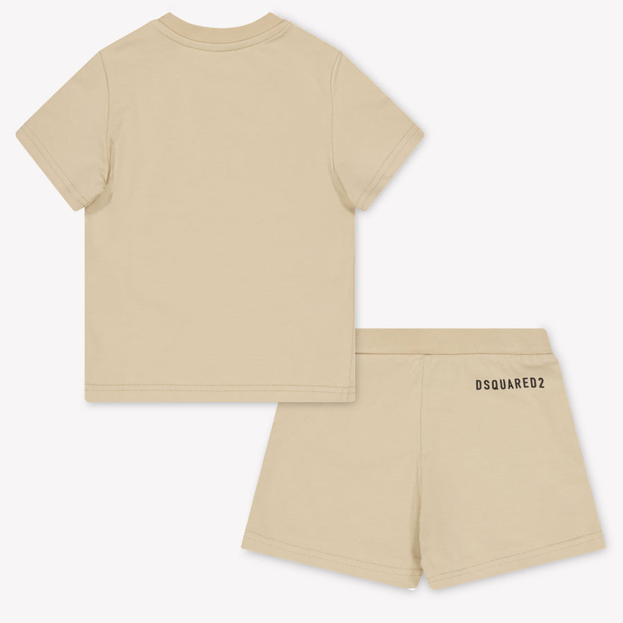 Dsquared2 Baby Boys Set In Light Beige