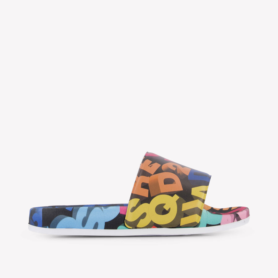 Dsquared2 Unisex Kids Slides in Black