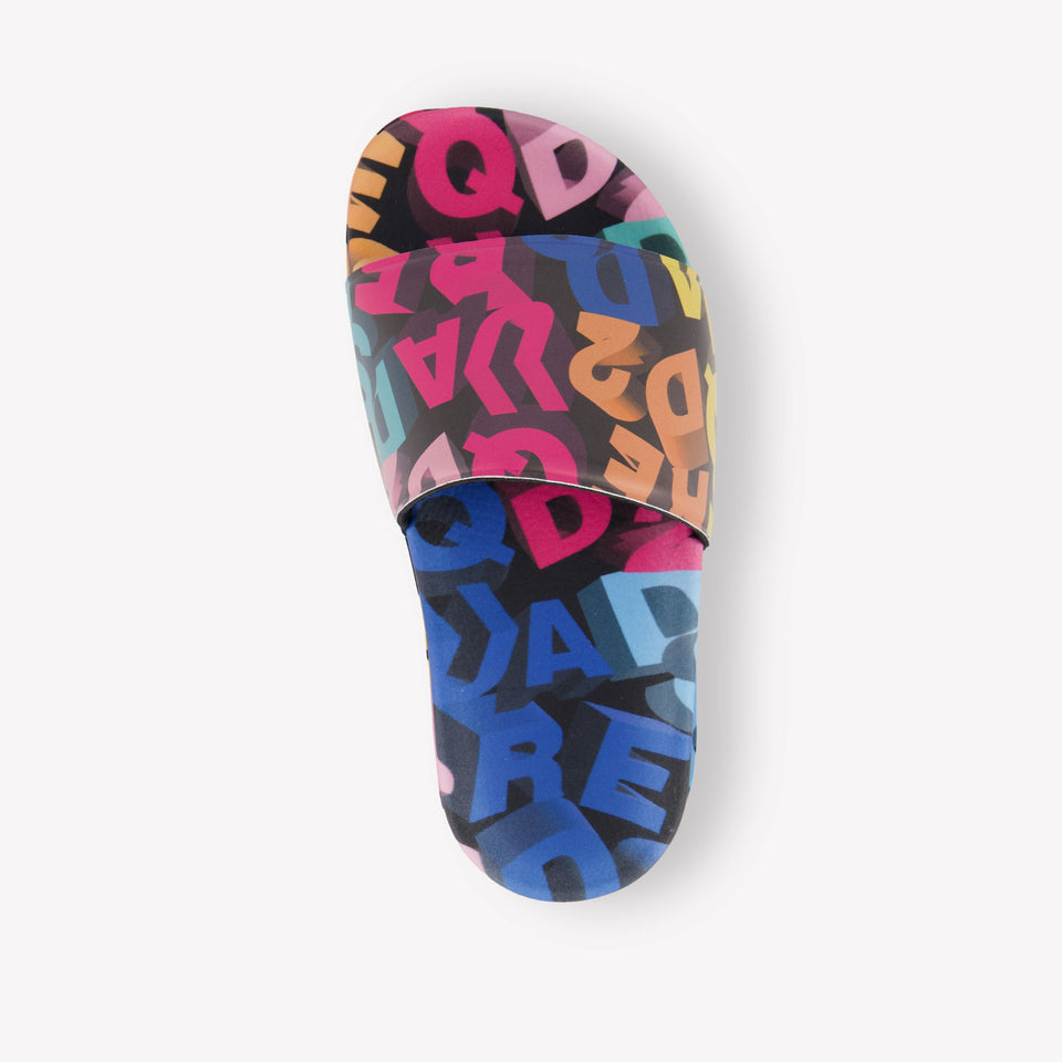 Dsquared2 Unisex Slippers In Zwart