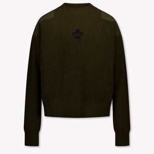 Dsquared2 Kids Boys Sweater In Army