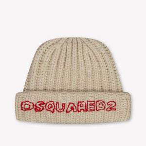 Dsquared2 Baby Jongens Muts In Beige