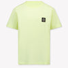 Stone Island Kinder Jongens T-Shirt In Geel