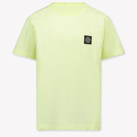 Stone Island Kinder Jongens T-Shirt In Geel