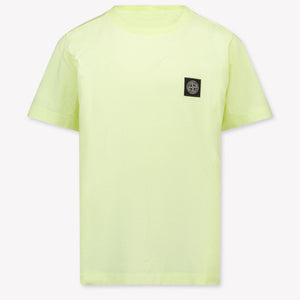 Stone Island Kinder Jongens T-Shirt In Geel