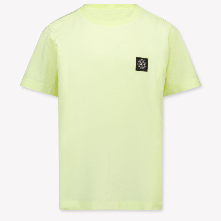 Stone Island Kinder Jongens T-Shirt In Geel