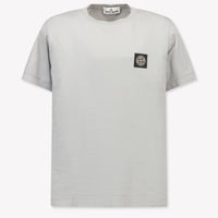 Stone Island Kinder Jongens T-Shirt In Licht Grijs