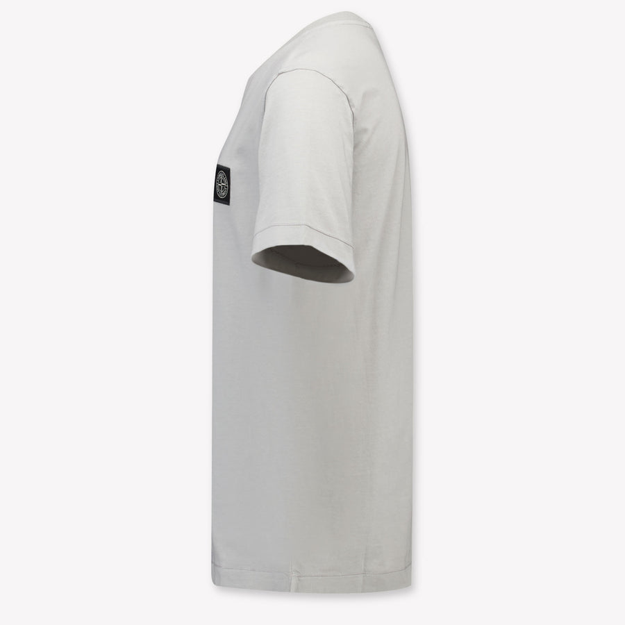 Stone Island Kinder Jongens T-Shirt In Licht Grijs