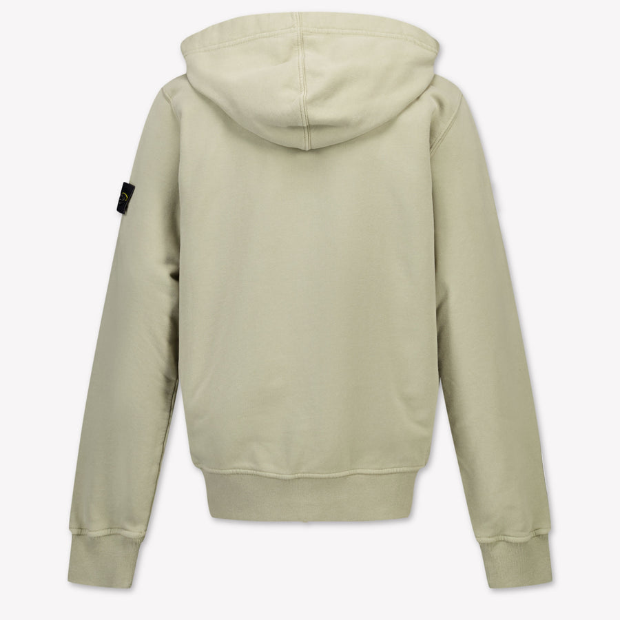 Stone Island Kids Boys Cardigan In Taupe