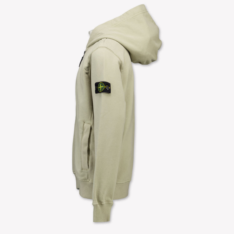 Stone Island Kids Boys Cardigan In Taupe